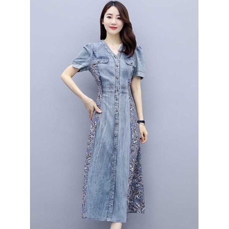 dress wanita korea D7989