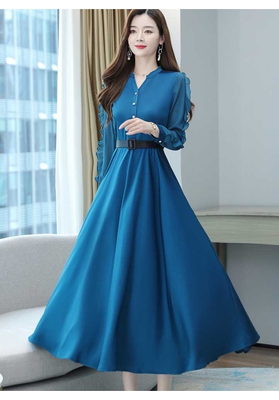 long dress wanita korea D7990