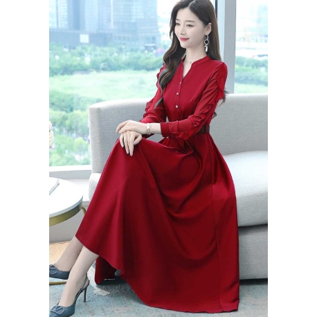 long dress wanita korea D7990