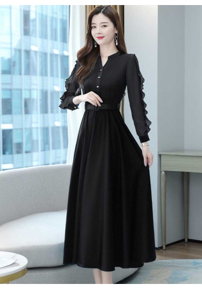 long dress wanita korea D7992