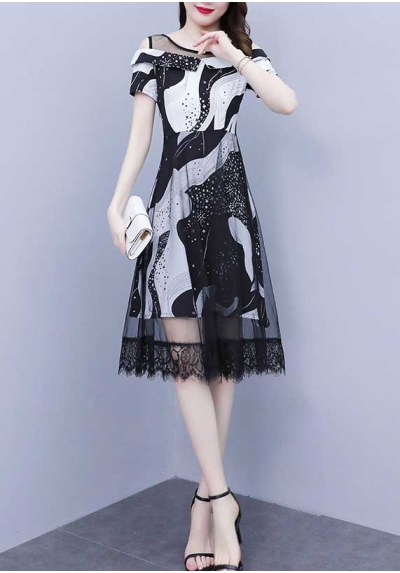 dress wanita korea D8002