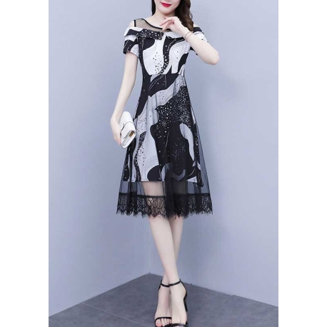 dress wanita korea D8002