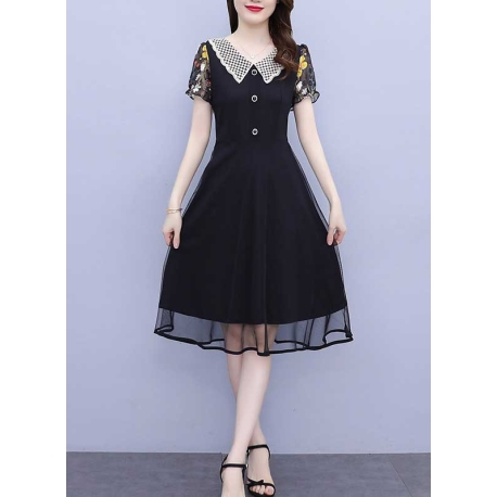 dress wanita korea D8005