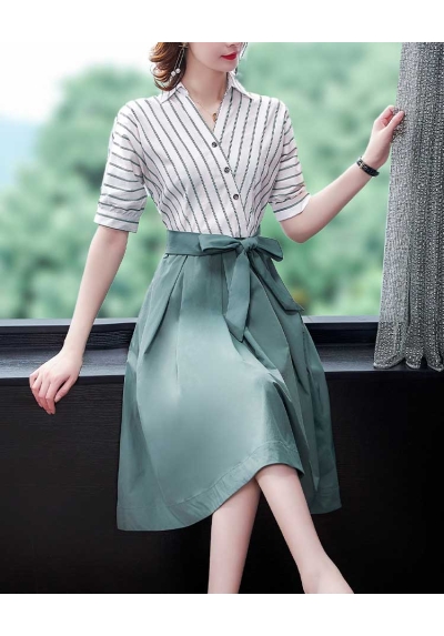 dress wanita korea D8012