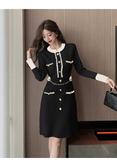 dress rajut wanita korea D8019