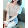 blouse wanita korea putih T8191