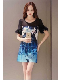 dress wanita korea D2273