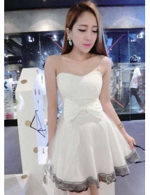 dress pesta model kemben D2281