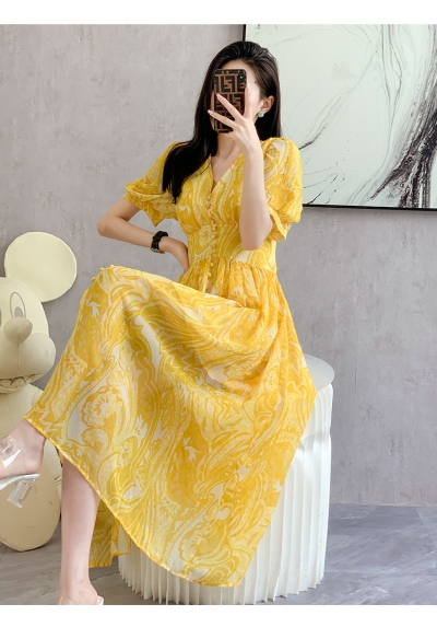 long dress wanita korea D7991