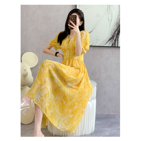 long dress wanita korea D7991