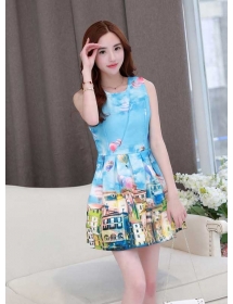 dress pesta korea D2285