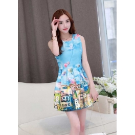 dress pesta korea D2285