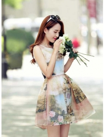 dress wanita korea D2291