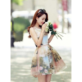 dress wanita korea D2291