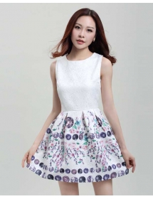 dress wanita korea D2324