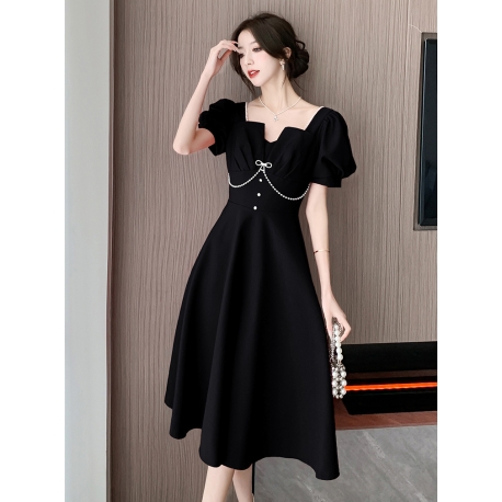dress pesta wanita korea import  D8100