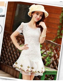 dress wanita korea D2366