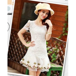 dress wanita korea D2366