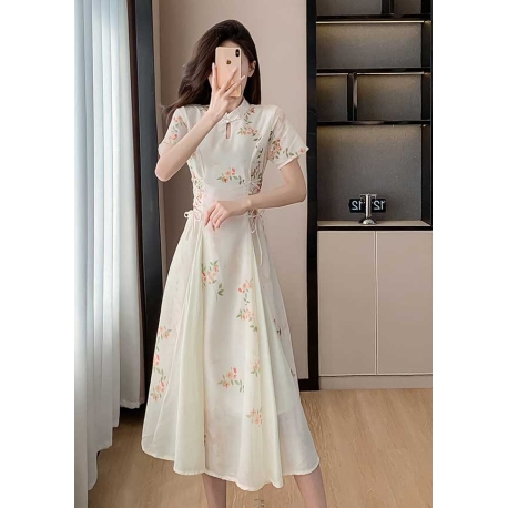 midi dress wanita korea D8227