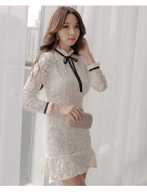 dress brukat korea D2489