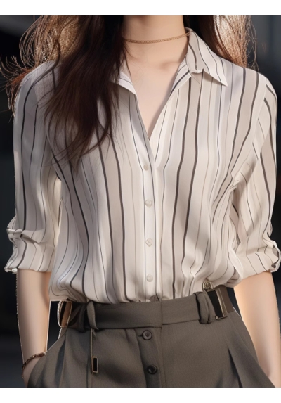kemeja wanita import lengan panjang T8639