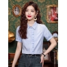 kemeja wanita import lengan pendek T8642