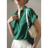 kemeja wanita import lengan pendek T8644
