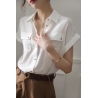 kemeja wanita import lengan pendek T8645
