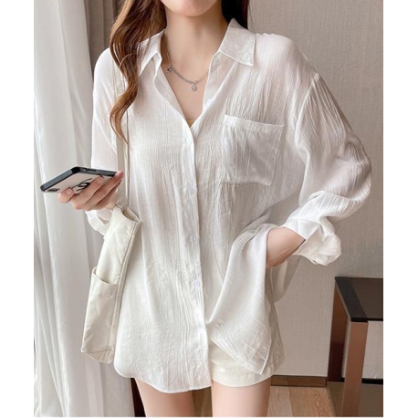 kemeja  wanita import lengan panjang T8655