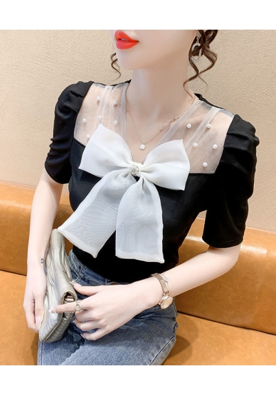 blouse brukat wanita korea import T8658