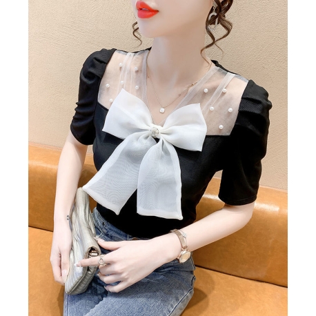 blouse brukat wanita korea import T8658