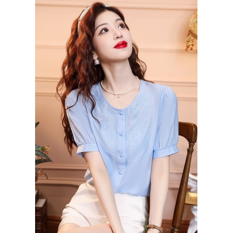 blouse brukat wanita korea import T8657