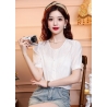 Blouse wanita korea import lengan pendek T8667