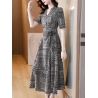 Midi dress wanita korea import D8401