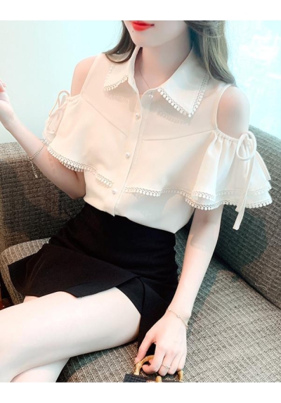 Kemeja wanita korea lengan bolong import T8668