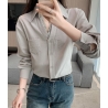 Kemeja wanita korea lengan panjang import T8677