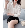 Kemeja wanita korea lengan panjang import T8678