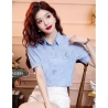 Kemeja wanita korea lengan pendek import T8681