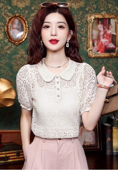 Kemeja wanita korea lengan pendek import T8681