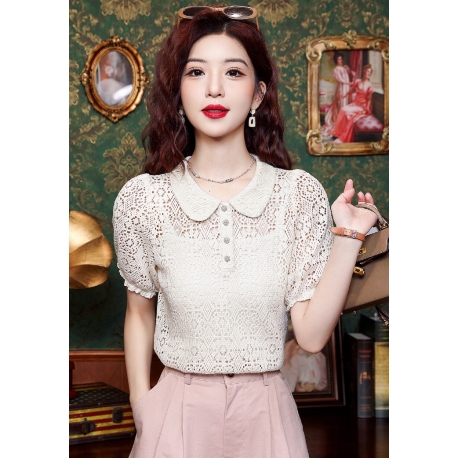 Kemeja wanita korea lengan pendek import T8681