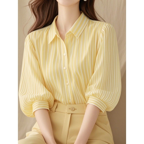 Kemeja wanita korea lengan pendek import T8681