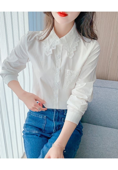 Kemeja wanita korea lengan panjang import T8690