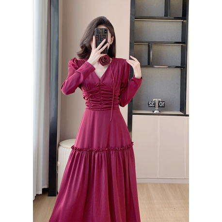 long dress pesta wanita korea  import D8409