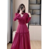 long dress pesta wanita korea  import D8410