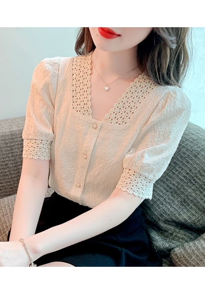 Blouse wanita  korea import lengan pendek T8692