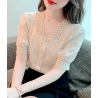Blouse wanita  korea import lengan pendek T8692