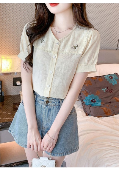 Blouse wanita korea import berkerah T8695