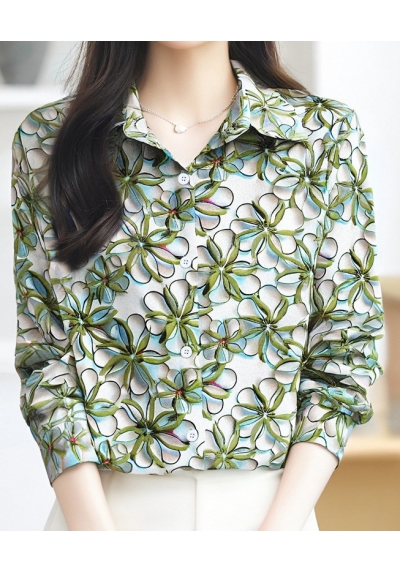 Kemeja wanita korea lengan panjang import T8703