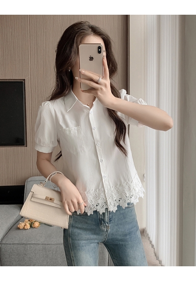 Kemeja wanita korea lengan pendek import T8708