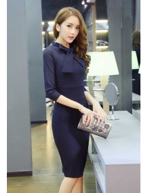 dress wanita korea D2576